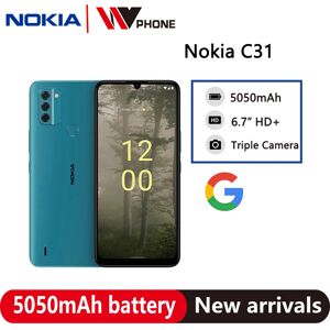 Nokia C31 4GB 128GB 4G Smartphone 6.74 inch HD+ Display 5050mAh Battery IP52 13MP Triple Camera 2.5D Toughened Glass 2 SIM Card