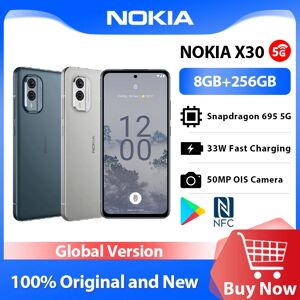 Nokia X30 5G Smartphone 8GB 256GB NFC 90HZ 6.43 inch FHD+ Display 4200mAh Snapdragon 695 IP67 50MP Double Camera 2 SIM Card