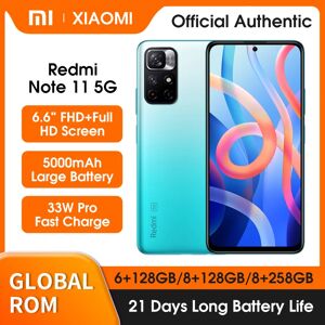 Global Rom Xiaomi Redmi Note 11 5G Smartphone 6.6'' FHD 90Hz Dimensity810 Octa Core 5000mAh Battery 33W  Charge Mobile Phone