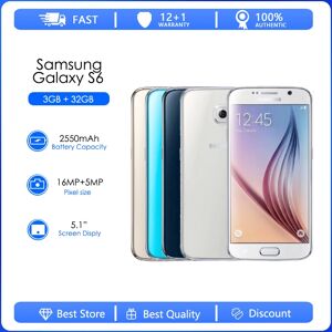 Samsung Galaxy S6 G920F G920A G920T G920V Refurbished-Original 4G LET Phone Octa Core 5.1inch 16MP 3GB RAM 32GB ROM Smartphone