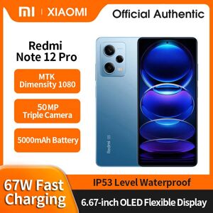 Global ROM Xiaomi Redmi Note 12 Pro 5G Smartphone Dimensity 1080 Octa Core 6.67" OLED Display 50MP Camera 5000mAh Cellphone