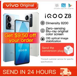 Original VIVO iQOO Z8 Mobile Phone 6.64 Inch LCD Dimensity 8200 Octa Core 120W SuperFlash Charge 64M Triple Camera NFC