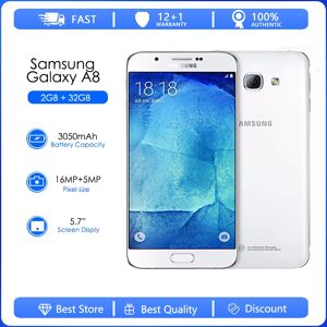 Samsung Galaxy A8 A8000 Refurbished-Original Unlocked 4G Android 3050 mAh Wi-Fi 16MP 5.7'' 32GB 2GB RAM