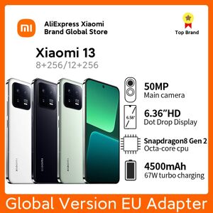 Global Version Xiaomi 13 5G Smartphone 256GB/512GB Snapdragon 8 Gen 2 50MP Leica Camera 120Hz AMOLED Display 67W Charger NFC
