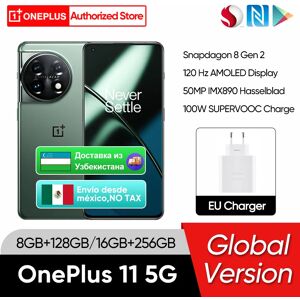 2023 Global Version OnePlus 11 5G 16GB 256GB Snapdragon 8 Gen 2 6.7" 120Hz AMOLED Display 100W SUPERVOOC Charge 5000mAh