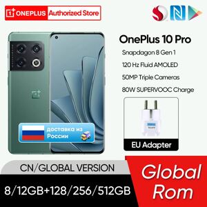 OnePlus 10 Pro 10pro 5G Global Rom 6.7'' 120 Hz AMOLED Display 8GB 128GB Snapdragon 8 Gen 1 80W SUPERVOOC Charging