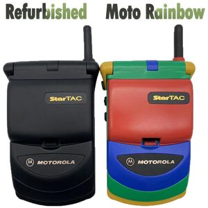 Refurbished Original Motorola StarTAC Rainbow 500mAh Mobile Phone Only Support English