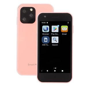 Jectse Mini Smartphone, 3.0 Inch 4G Smartphone 2000mAh 4GB RAM 32GB ROM Dual SIM Mobile Phone Unlocked Cell Phone for Android 10, Face Recognition (Sakura Pink)