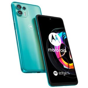 Motorola Moto Edge20 lite Smartphone (6.7" FHD+ Display, 108MP Camera, 8/128GB, 5000mAh, Android 11), Lagoon Green + Protective Cover [Amazon Exclusive]