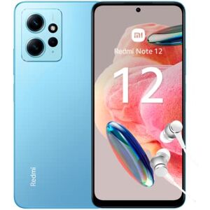 Xiaomi Redmi Note 12 Smartphone, 4 + 128 GB, 6.67 Inch FHD+ AMOLED DotDisplay, 5,000 mAh, 50 MP Camera, 33 W Fast Charging, Dual SIM, Ice Blue (UK Version 2 Year Warranty)