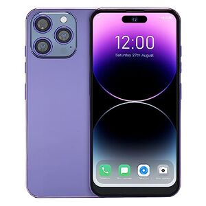 Jectse I14 ProMax Smartphone, 4G LTE Face Unlocked Cell Phone, 6.6in HD Screen, 4GB RAM 64GB ROM, 5500mAh Battery, 8+24MP Dual Camera, Dual Card Dual Standby Mobile Phone for Android 10 (Purple)
