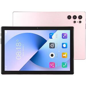 GLOGLOW HD Tablet, Octa Core 8 24MP Dual Camera 5G Tablet 10inch Gravity Sensor 128GB ROM 5.0 Dual SIM Card for Study (Rose Gold)