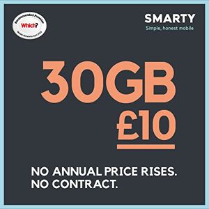 SMARTY SIM, 30GB for &#163;10! Unlimited Calls and Texts, Affordable, NO Credit Checks, NO Contract, Pay when you Activate SIM