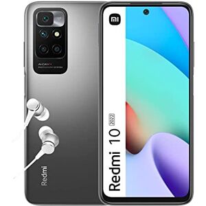 Xiaomi Redmi 10 2022 - Smartphone 4+64GB, 6,5” FHD+ 90Hz DotDisplay, MediaTek Helio G88, 50MP AI quad Camera, 5000mAh, Carbon Gray (UK Version + 2 Years Warranty) (Renewed)