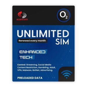 Scancom O2 Unlimited Data Sim Enhanced Tech Pre-Paid (Expiry until 08/01/2025)