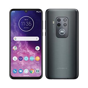 Motorola One Zoom with Alexa Hands-free Dual SIM Smartphone (6.4 Inch FHD+ Display, Quad Camera System, 128 GB/4 GB, Android 9.0, Headset + Cover), Electric Grey