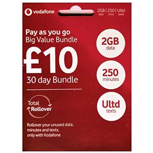 Vodafone Pay As You Go - Includes Standard, Micro & Nano Triple SIM Card For All devices- Calls, Texts and Data