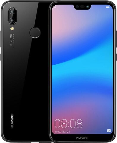 Refurbished: Huawei P20 Lite 64GB Midnight Black, EE B