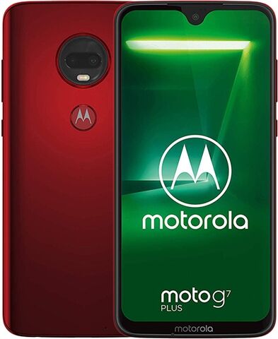 Refurbished: Motorola Moto G7 Plus 64GB Red, Unlocked B