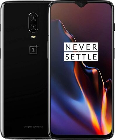 Refurbished: OnePlus 6T 6GB+128GB Mirror Black 4G, EE C