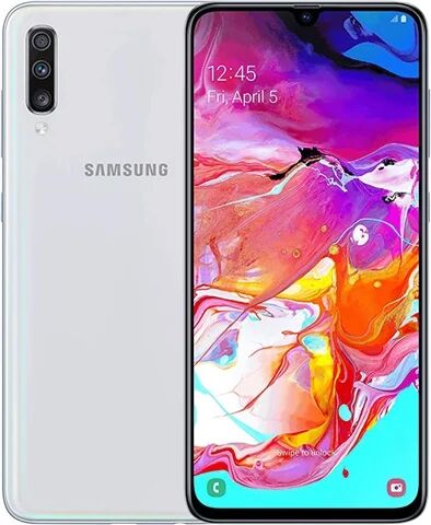 Refurbished: Samsung Galaxy A70 (6GB+128GB) White, Unlocked B