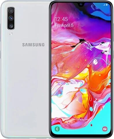 Refurbished: Samsung Galaxy A70 Dual Sim (6GB+128GB) White, Unlocked C