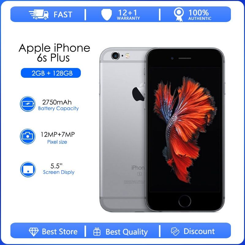 Original Apple iPhone 6s Plus Used Mobile Phone 16GB/32GB/64GB/128GB ROM 5.5" Dual-core 12MP 2750mAh 4G LTE Smartphone