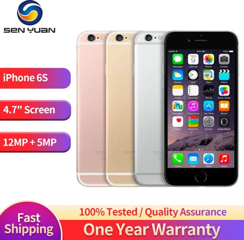 Unlocked Apple iPhone 6S /6S Plus 4G LTE Mobile Phone 2GB RAM 16/32/64/128GB ROM CellPhone IOS A9 Dual Core 12MP Camera Phone