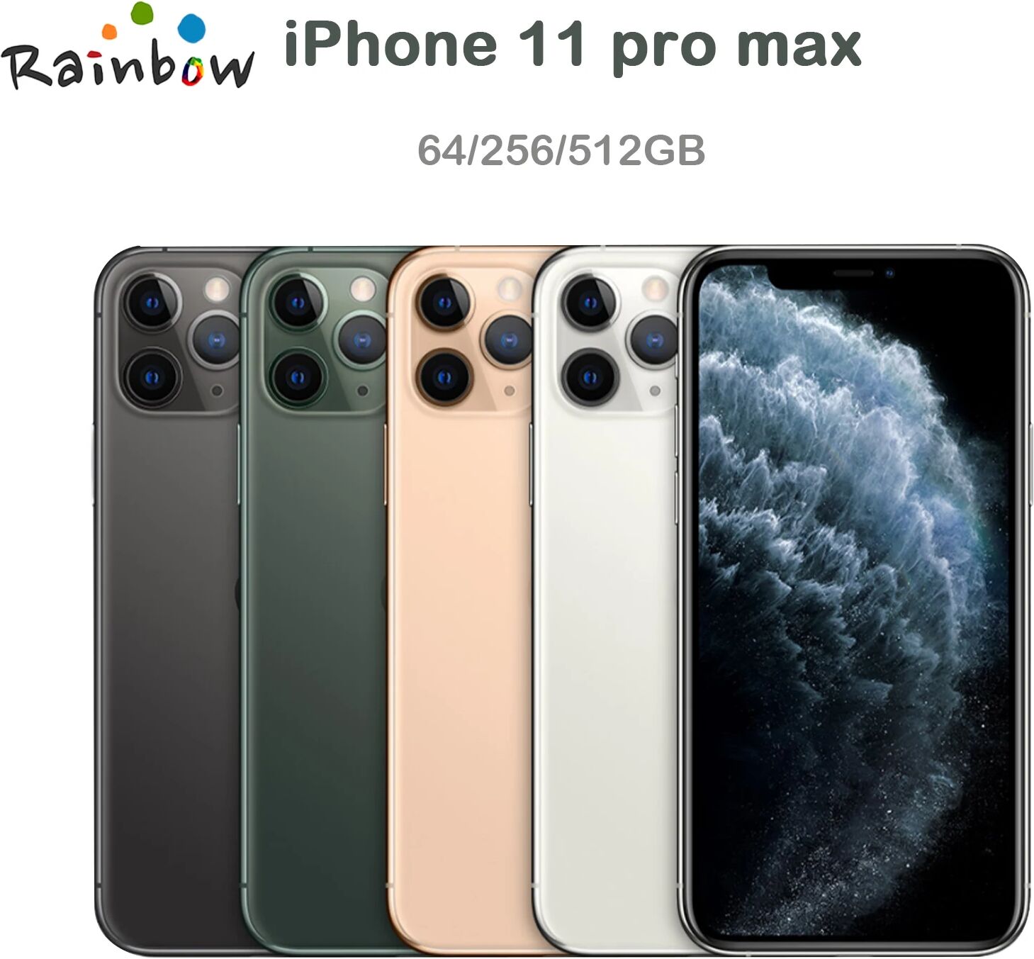 Original iPhone 11 Pro Max 6.5" 4G LTE 4GB&64/256/512GB Apple IOS A13 Bionic Hexa Core Triple Cell Phone