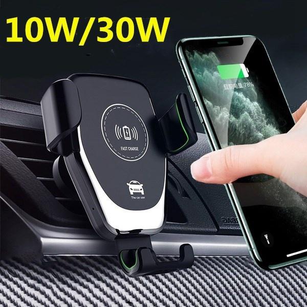 LCAuto parts New Car Wireless Phone Charger Gravity Stand 2 In 1 for IPhone 13 12 11 Pro Max X Xs Xr 8 Samsung Galaxy S30 S21 S20 S10 S9