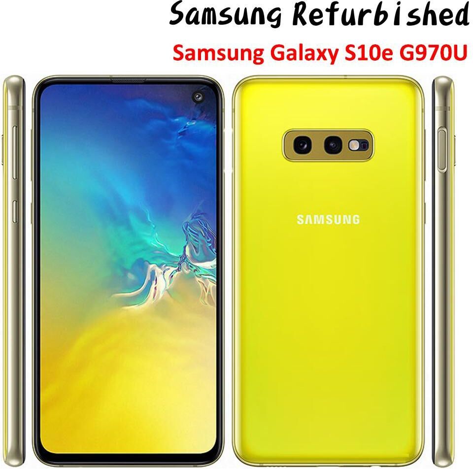 Samsung Refurbished Samsung Galaxy S10e G970U 6GB RAM 128GB ROM Smartphones 5.8 Inch Unlocked Android MobilePhone Single SIM