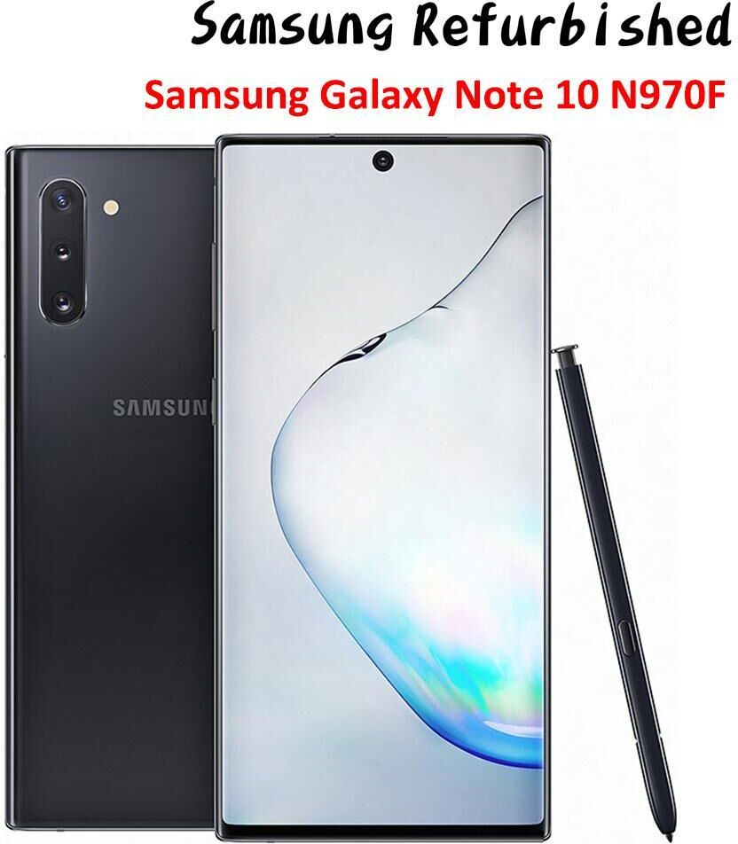 Samsung Refurbished Samsung Galaxy Note 10 N970F 8GB RAM 256GB ROM Smartphones 6.3 Inch Unlocked Android MobilePhone European Version Single SIM