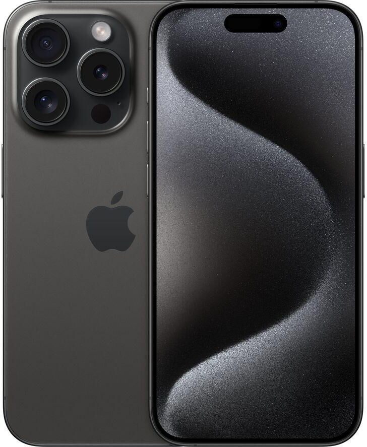 APPLE iPhone 15 Pro - 128 GB, Black Titanium, Black