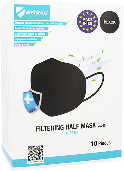 Lysse Matériel Médical Virshields Masque FFP2 NR Adulte Noir 10 unités