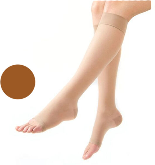 Gibaud Venactif Lux Chaussettes Pieds Ouverts Classe 2 Long Taille 4 Doré