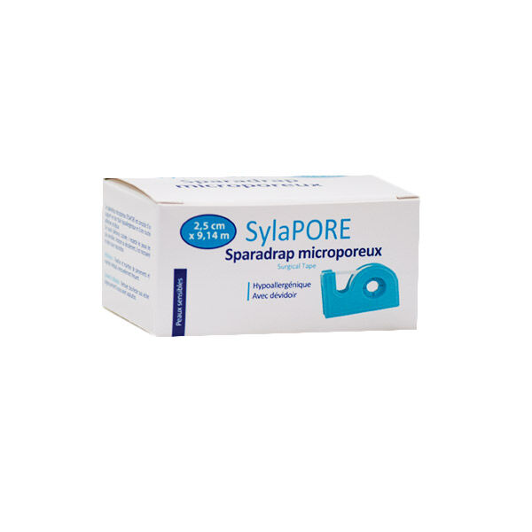 Sylamed Sylapore Sparadrap Microporeux Dévidoir 9,14m x 2,5cm