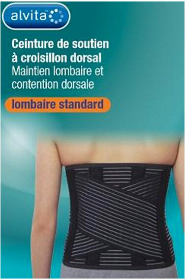 Alvita Ceinture de Soutien Lombaire Standard à Croisillon Dorsal H26 T1