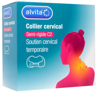 Alvita Collier Cervical Semi-Rigide C2 7,5cm Noir T2