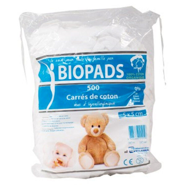 Sylamed Biopads Carrés de Coton 5 x 5cm 500 unités