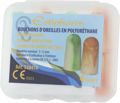 Estipharm Bouchons d'Oreilles en Polyuréthane 4 paires