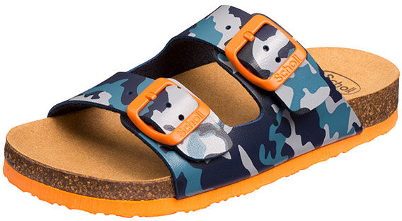 Scholl Chaussures Été Kids Mules Air Bag Bleu Orange Taille 31