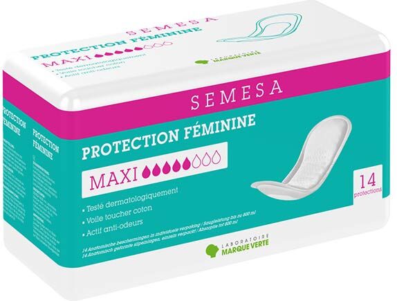 Marque Verte Semesa Protection Féminine Maxi 14 unités