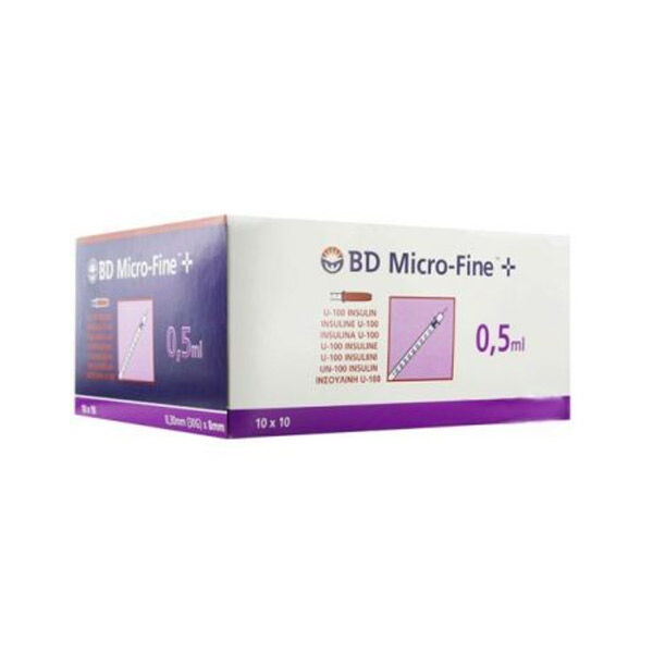 Becton Dickinson BD Micro-Fine Seringue Insuline 0,5ml 8x0,30mm 100 Unités