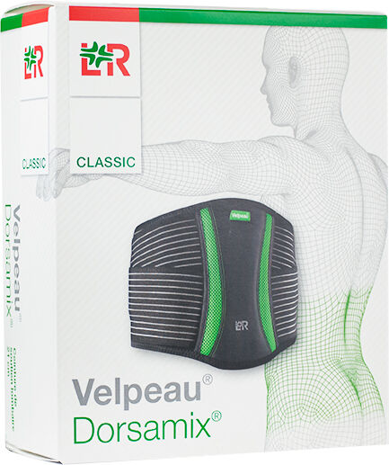 Velpeau L&R; Dorsamix Ceinture de Soutien Lombaire 21cm Taille 1 Noir Vert