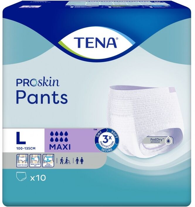 Tena Pants Maxi - 12 paquets de 10 protections Large