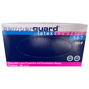 HARPS Europe GmbH Semperguard® Einmalhandschuhe, Latex, gepudert, Farbe: weiß, 1 Packung = 100 Stück, Größe XS