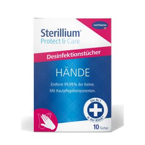 Paul Hartmann AG Sterillium® Protect & Care Händedesinfektionstücher, Praktische Desinfektionstücher für zu Hause und unterwegs - überall einsetzbar, 1 Packung = 10 Tücher