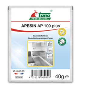 Tana Chemie GmbH TANA APESIN AP 100 PLUS Desinfektionsreiniger, Sauerstoffaktives Desinfektionsreiniger-Pulver, 1 Karton = 60 x 40 g - Dosierbeutel