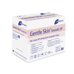 Meditrade GmbH Meditrade Gentle Skin® Smooth OP-Handschuh, Einmalhandschuh aus Latex, ungepudert, steril, 1 Packung = 50 Paar, Größe 6