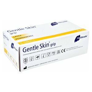 Meditrade GmbH Meditrade Gentle Skin® Grip Latex Untersuchungshandschuh, Einmalhandschuh - Puderfrei, unsteril, Hohe Griffigkeit, 1 Karton = 10 x 100 = 1000 Stück, Größe XS